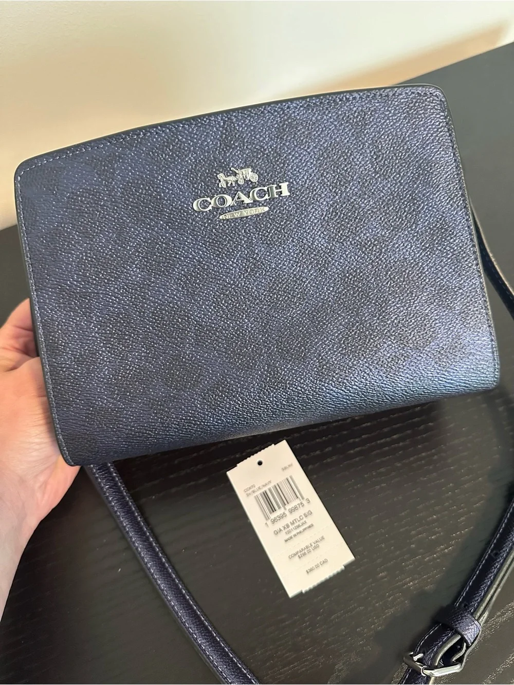 Coach Navy Two-Tone Crossbody bag